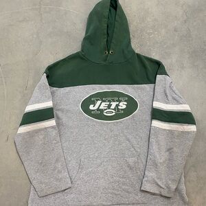 Men's Green and Gray Jets Hoodie